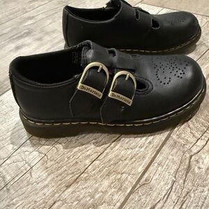 Dr. Martens Kids Black Dress Shoes with Buckles
